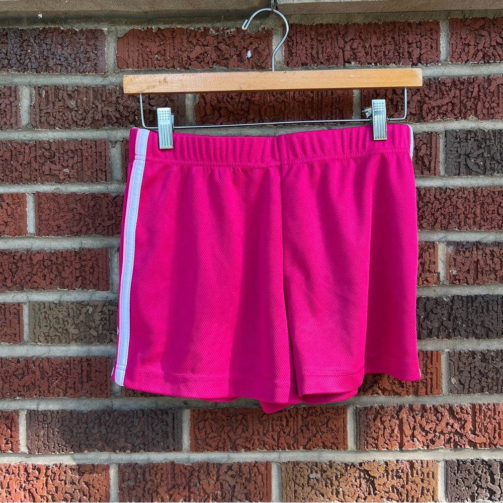 Pro Spirit Hot Pink and White Striped Athletic Shorts